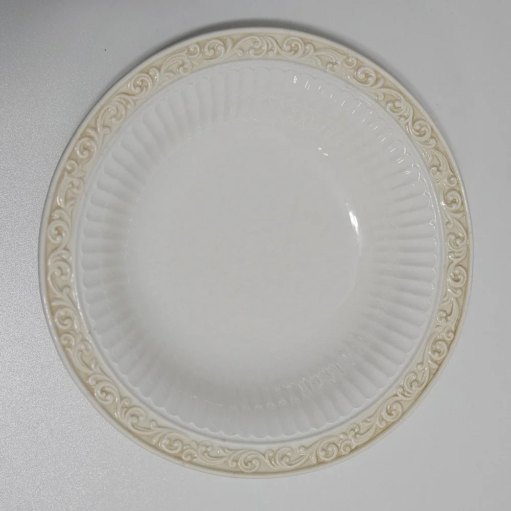 Lenox Butlers Pantry Pasta 2 Bowls Discontinued Ivory Stoneware Rimmed Soup Y2K
